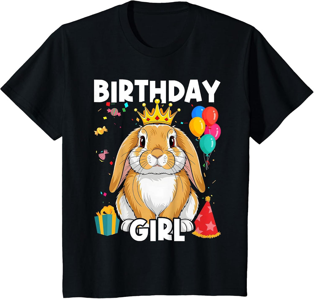 Little Birthday Girl Bunny Princess Cute Rabbit T-Shirt product image 1