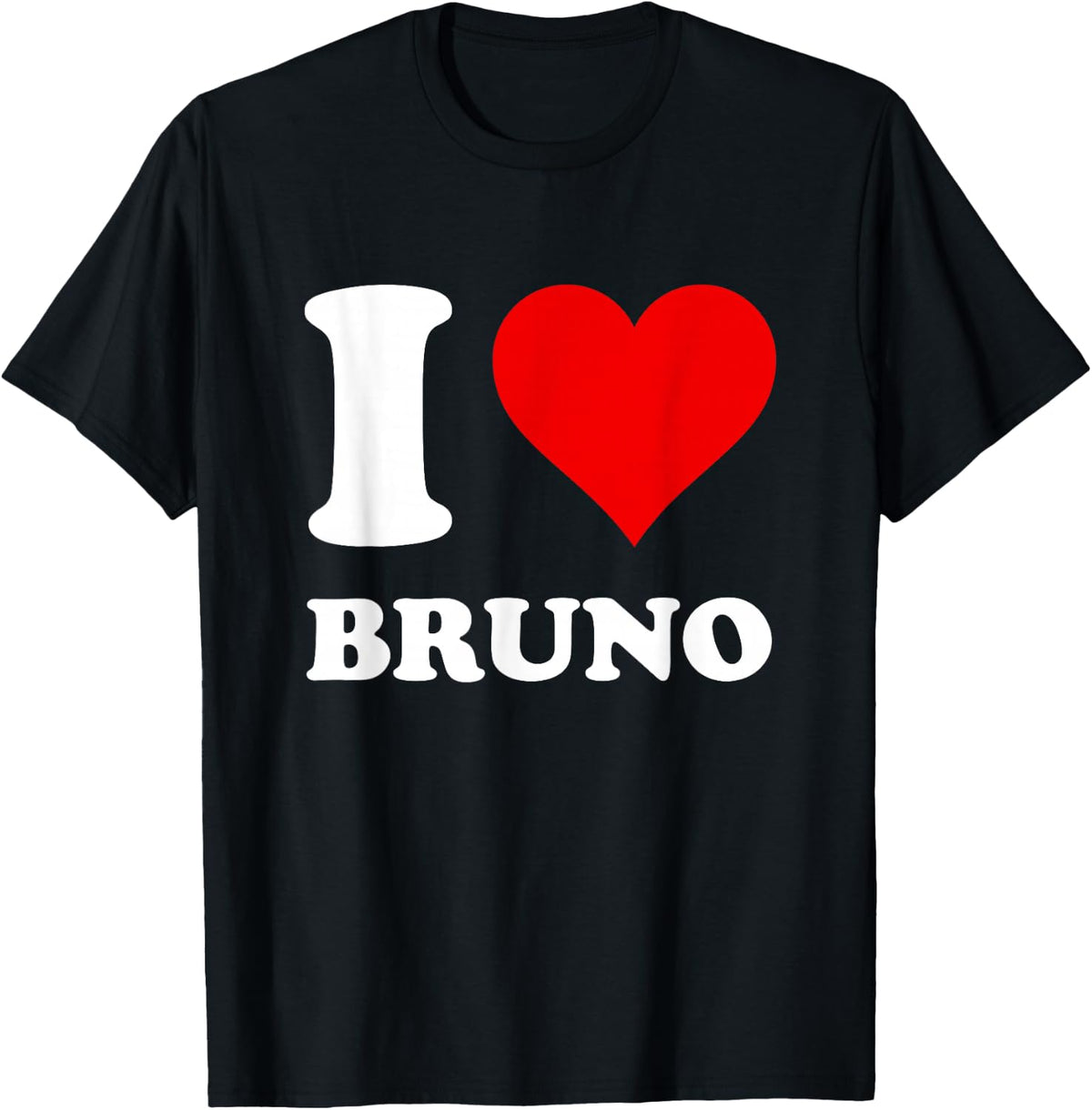 Red Heart I Love Bruno T-Shirt product image 1