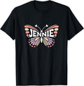 Jennie Butterfly - Personalized Cute Name Word Art T-Shirt product image 1