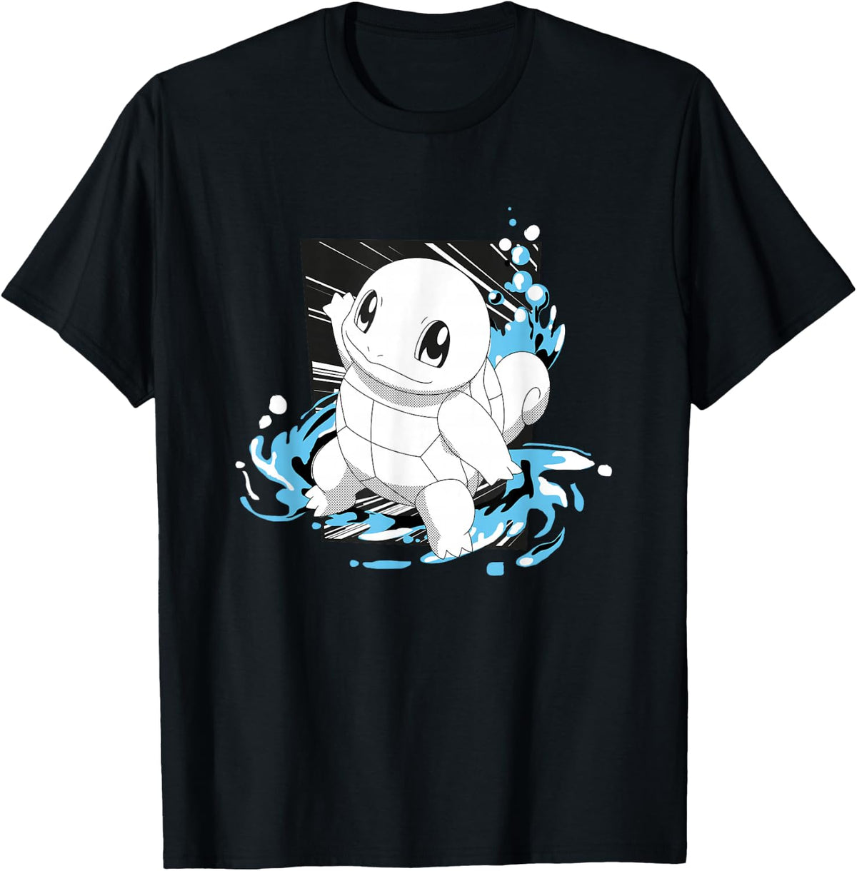 Pokémon Squirtle Splashing Water Manga Panel T-Shirt product image 1