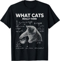 Funny Science Cat Meme What Cats Really Think Humor T-Shirt product image 1
