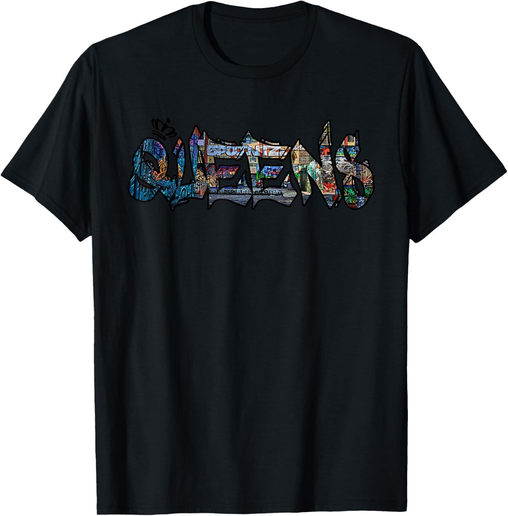 Queens NYC New York Graffiti Graphic T Shirt T-Shirt product image 1
