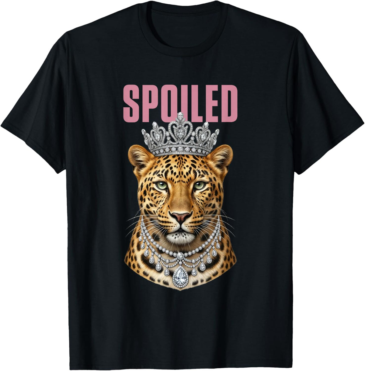 Spoiled Leopard Jeweled Crown T-Shirt product image 1