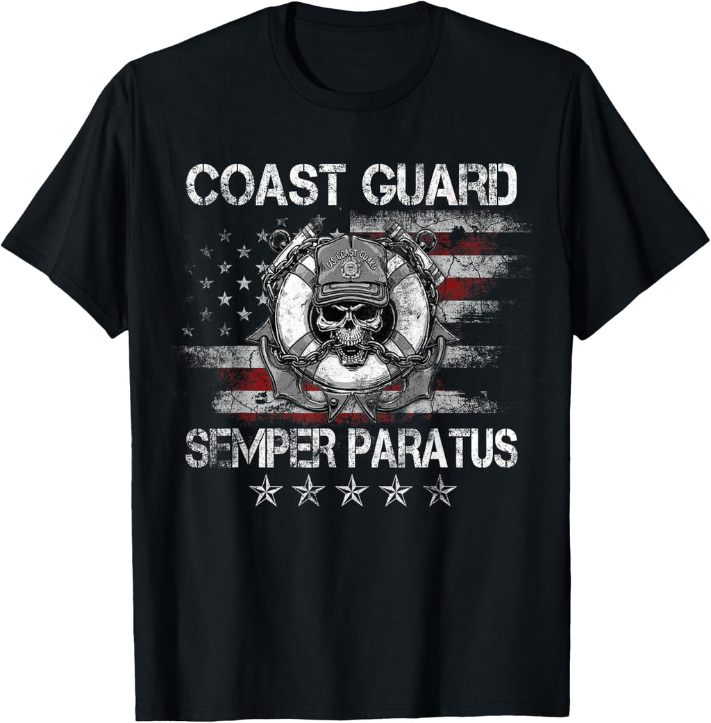 U.S. Coast Guard Semper Paratus T Shirt USCG Vetean Gift product image 1