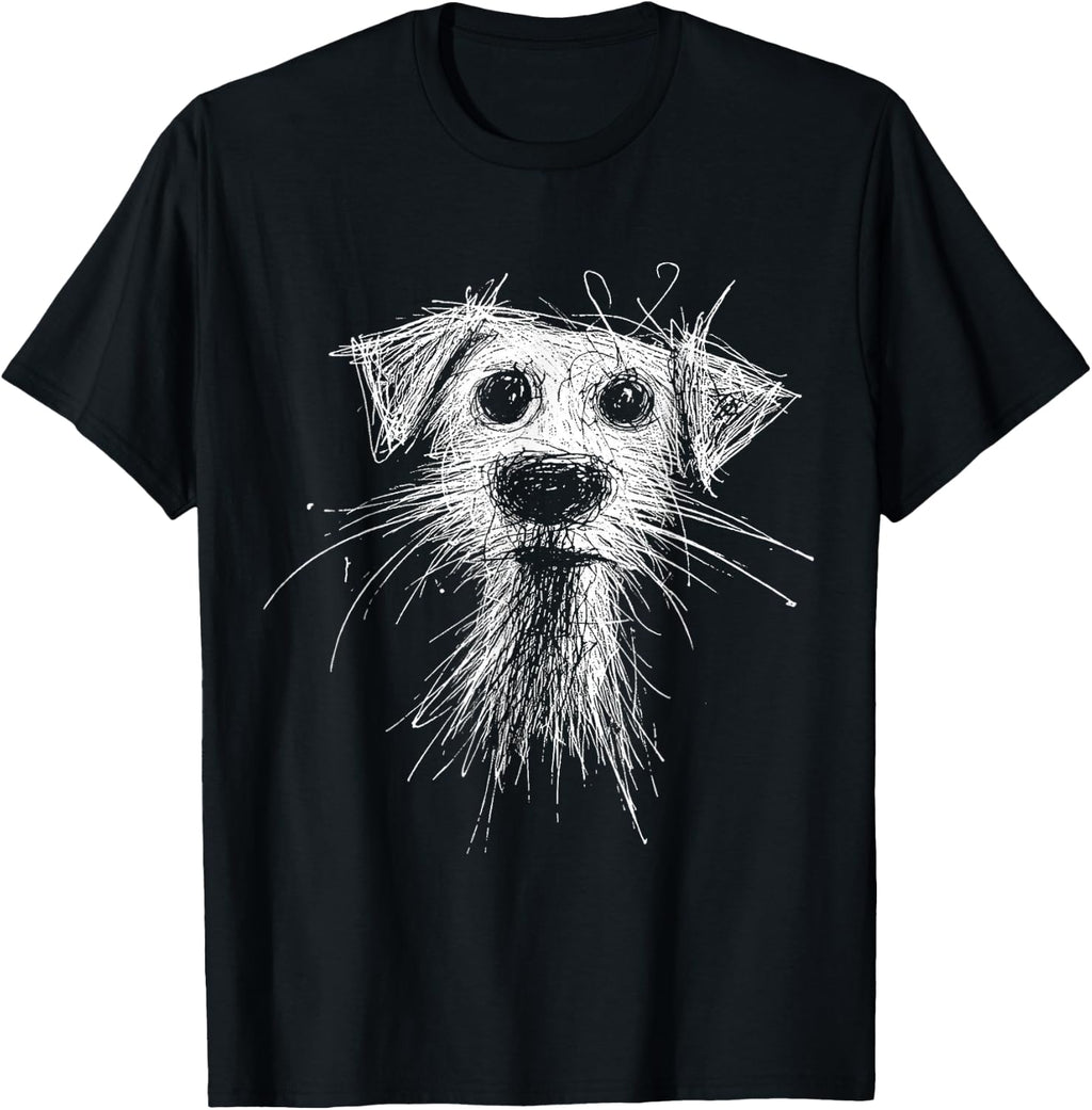 Abstract Scribble Puppy Drawing for Dog Lovers T-Shirt product image 1