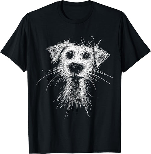 Abstract Scribble Puppy Drawing for Dog Lovers T-Shirt product image 1
