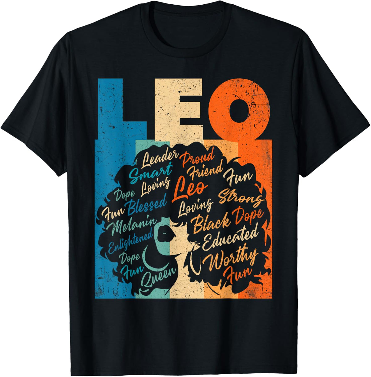 African American Women Zodiac Birthday Leo Girl T-Shirt product image 1